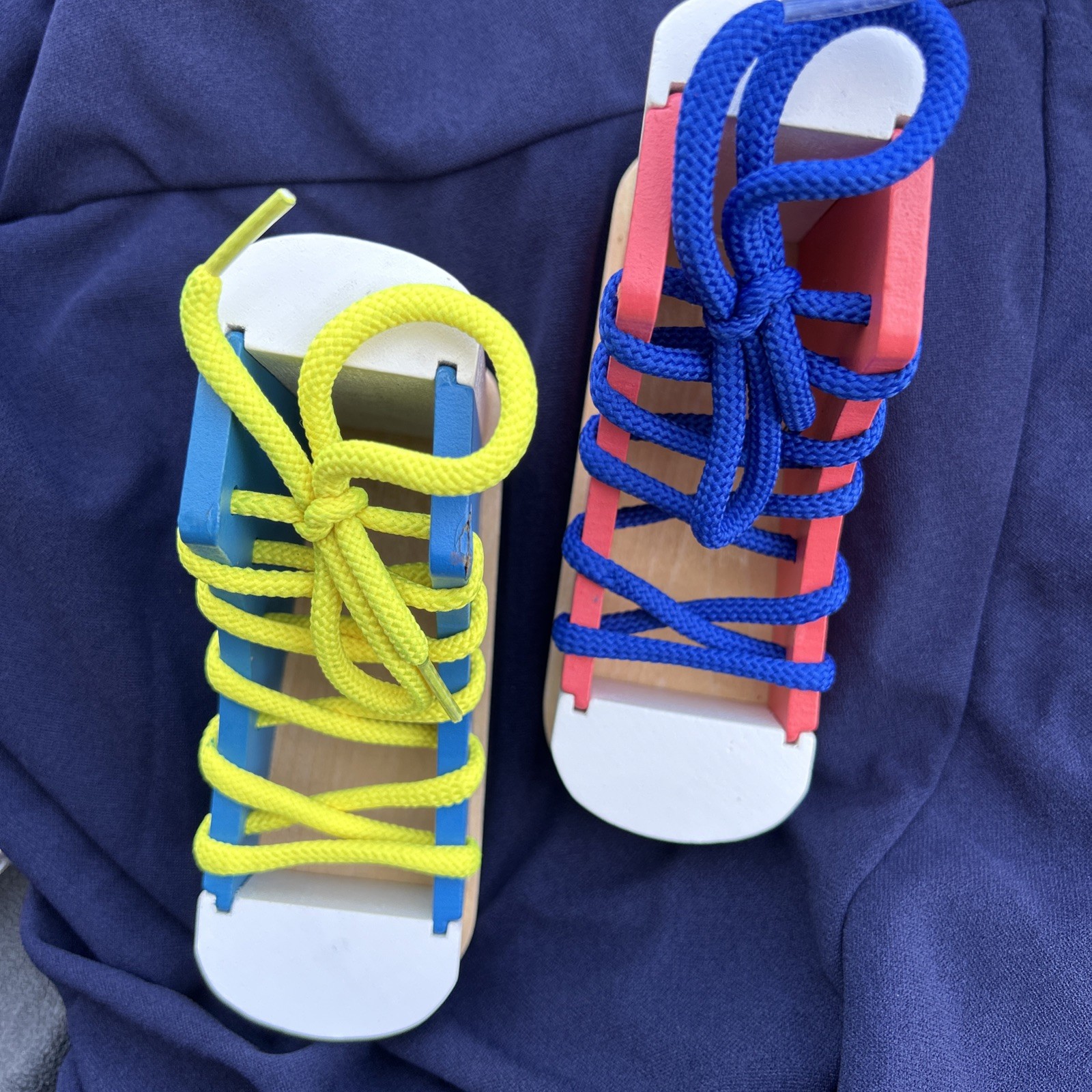 Montessori Learn to Tie Shoelaces Shoes Tying Teaching Kit for Toddler Kids NEW