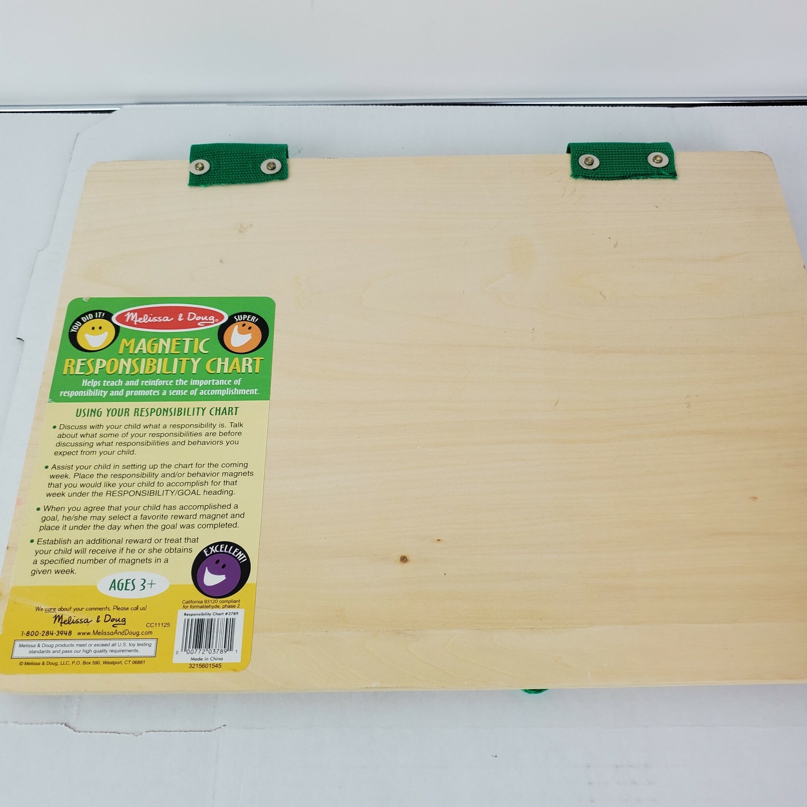 Melissa & Doug Magnetic Dry-Erase Responsibility Chart Chore Board Homeschool