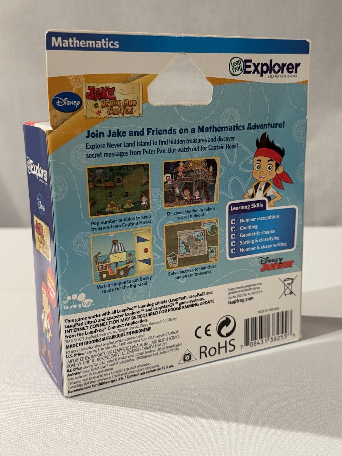 Brand NEW LeapFrog Jake & The Never Land Pirates Learning Game With JAKE FIGURE