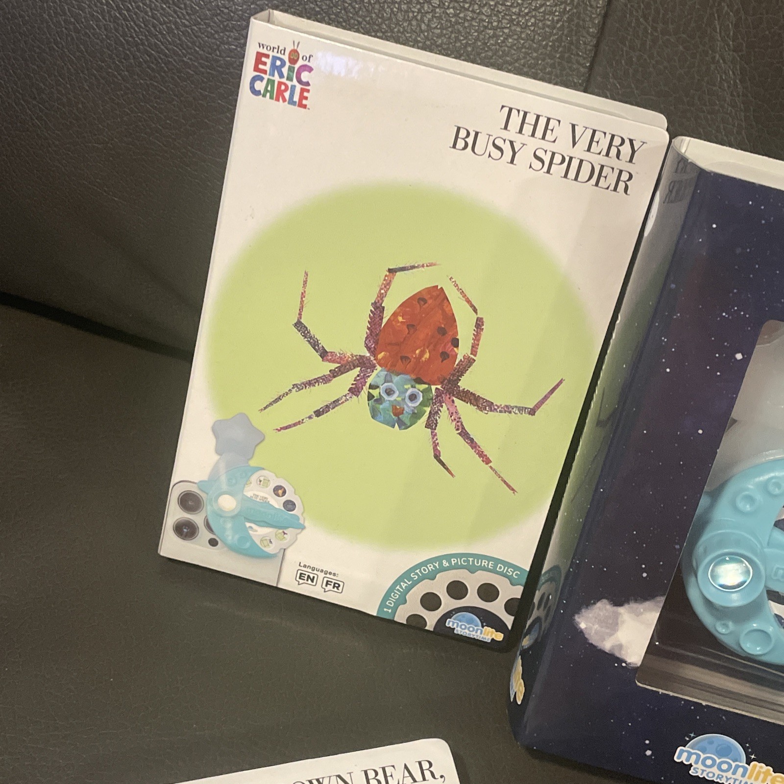NICE Lot Moonlite Projector w/Eric Carle Library Hungry Caterpillar Bear Spider+