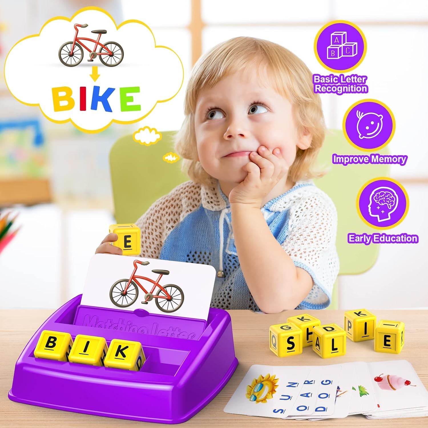 Interactive Letter Matching Game for Kids Ages 3-8 – Develops Spelling Skills