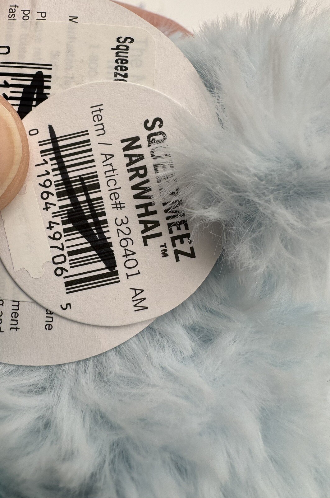 SqeezMeez Narwhal Stuffed Toy Cute Soft Squeezable New