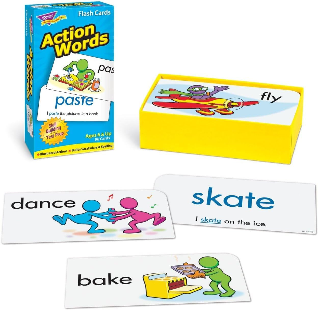 : Action Words Skill Drill Flash Cards, Great for Skill Building and Test Prep,