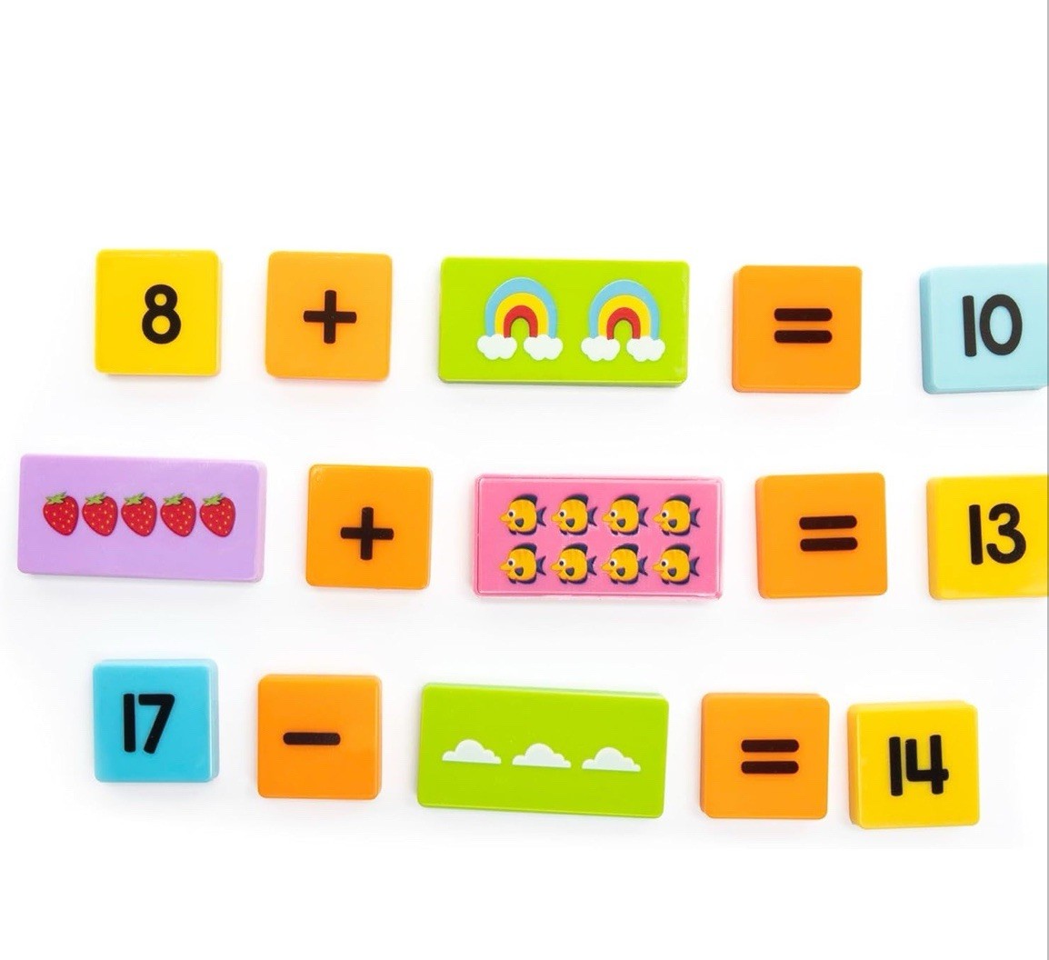 Educational Insights -60 Symbol & 40 Pictures Math Dominoes Add & Subtraction