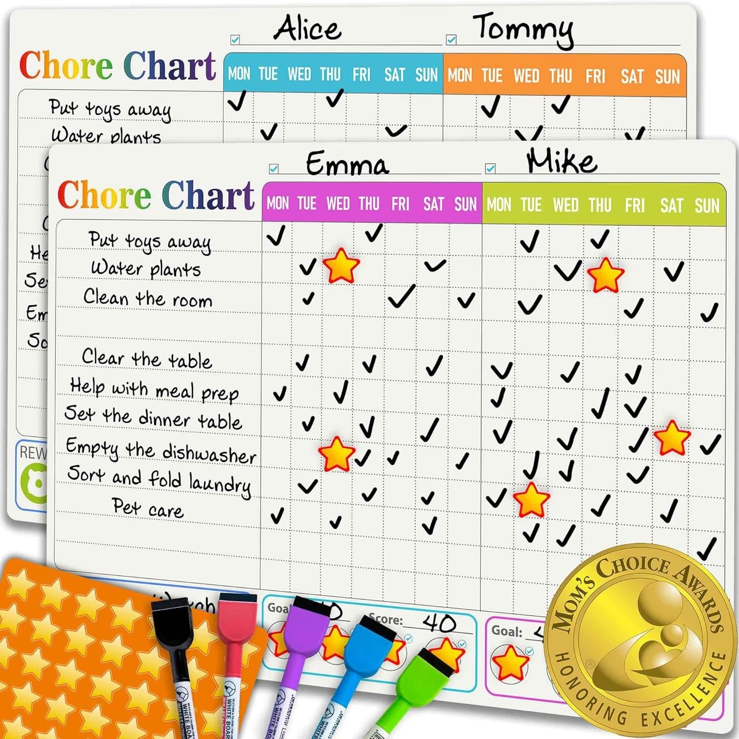Responsibly Sourced Cardstock Chore Chart for Kids Encouraging Positive Behavior