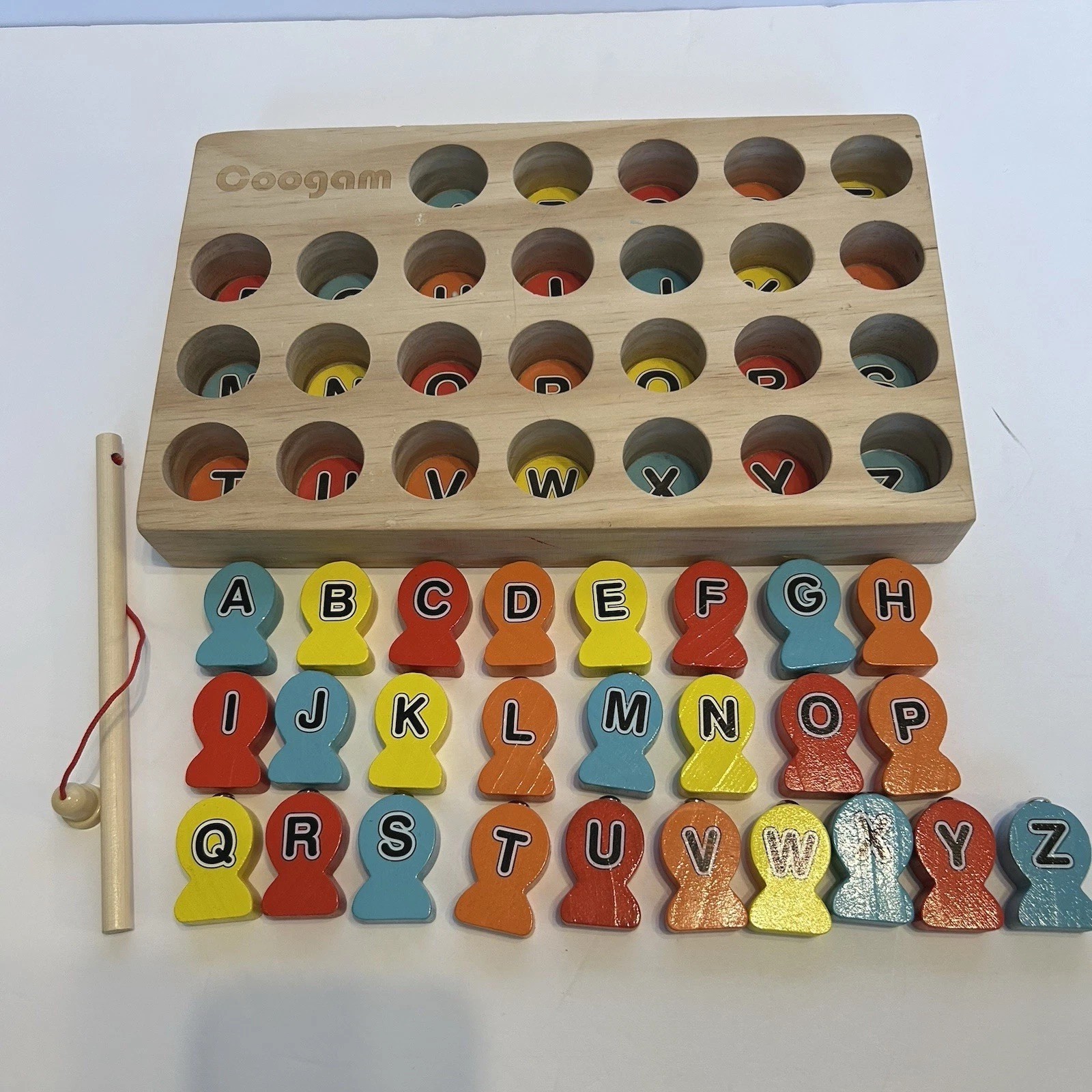 Coogan Wooden Magnetic ABC Fishing Game
