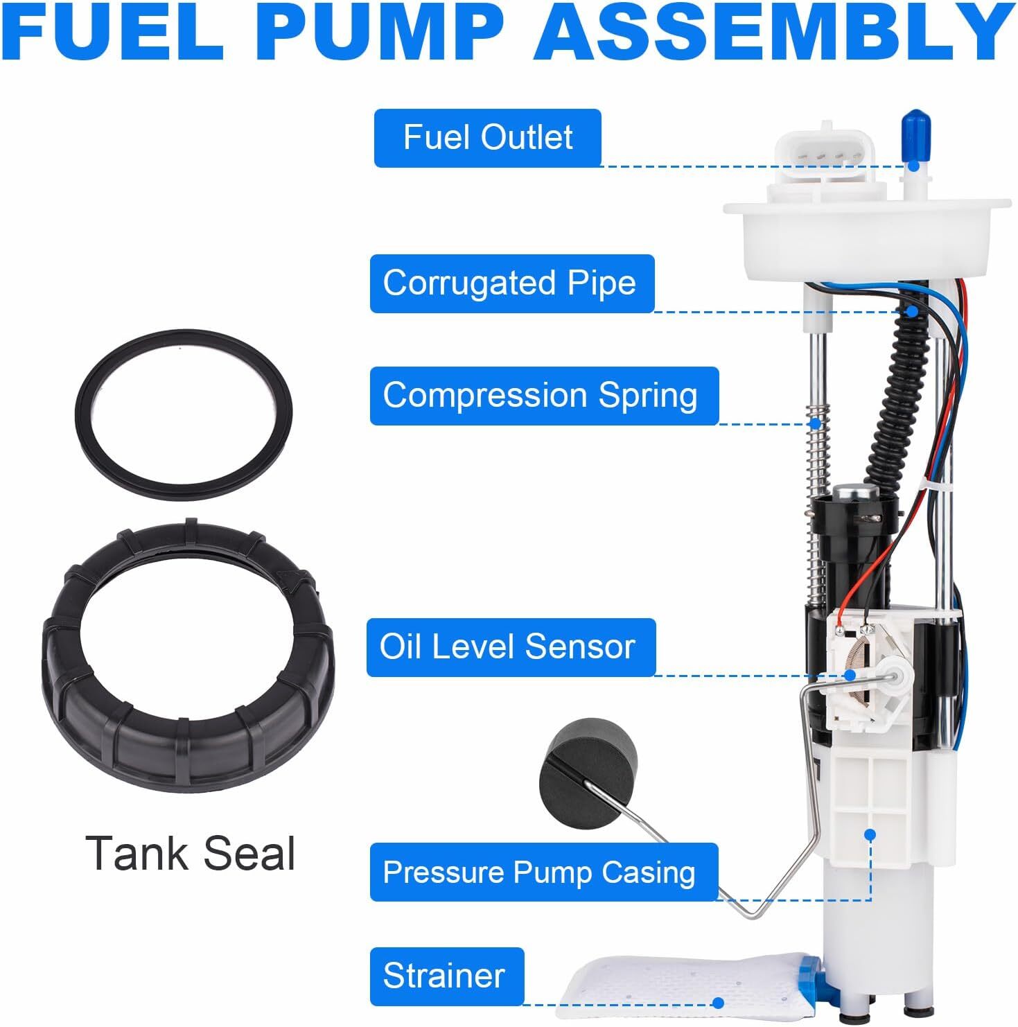 2521201 47-1011 Fuel Pump Assembly Compatible Polaris RZR 4 800/800 EPS