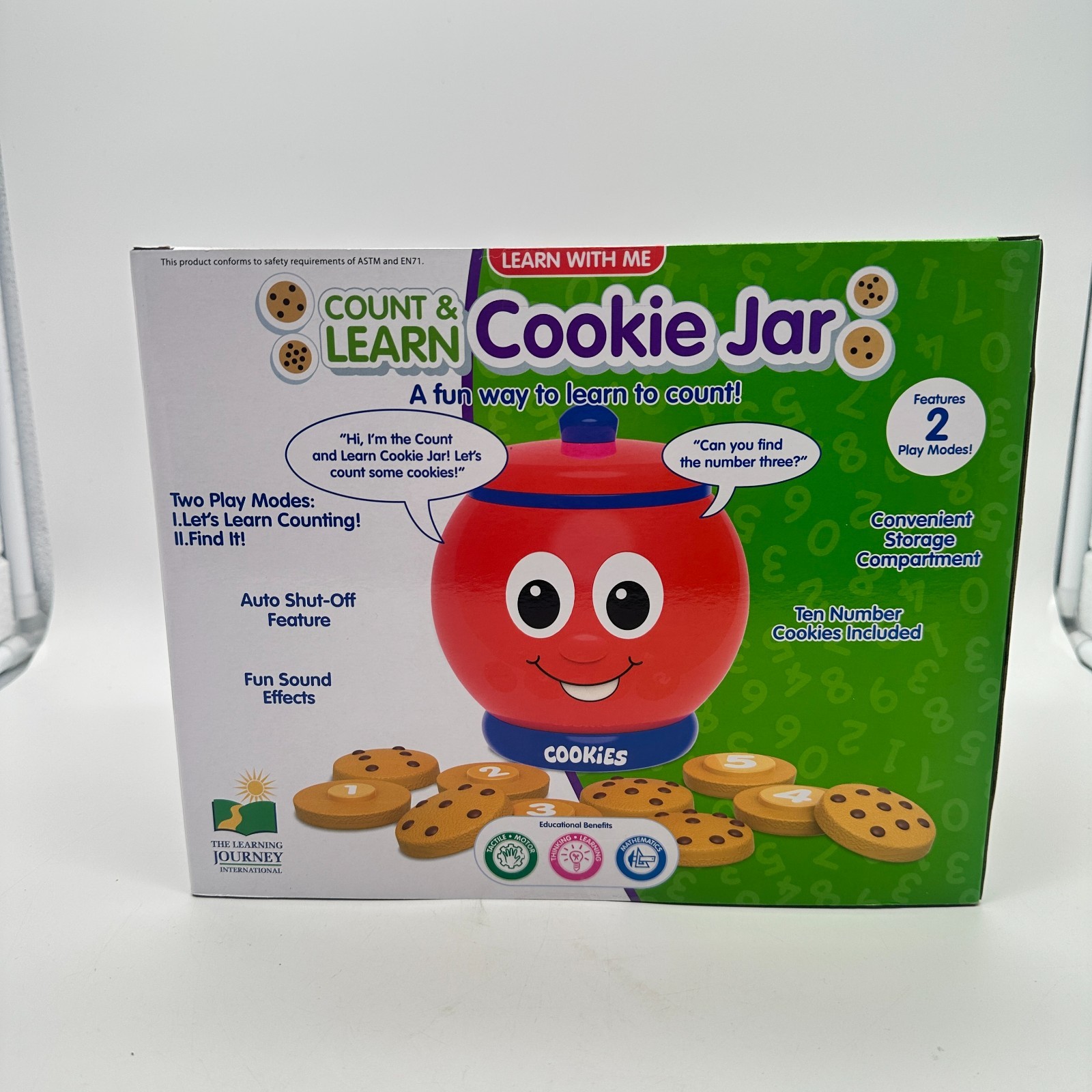 The Learning Journey Learn with Me Count and Learn 10 Cookies Jar Plastic NEW