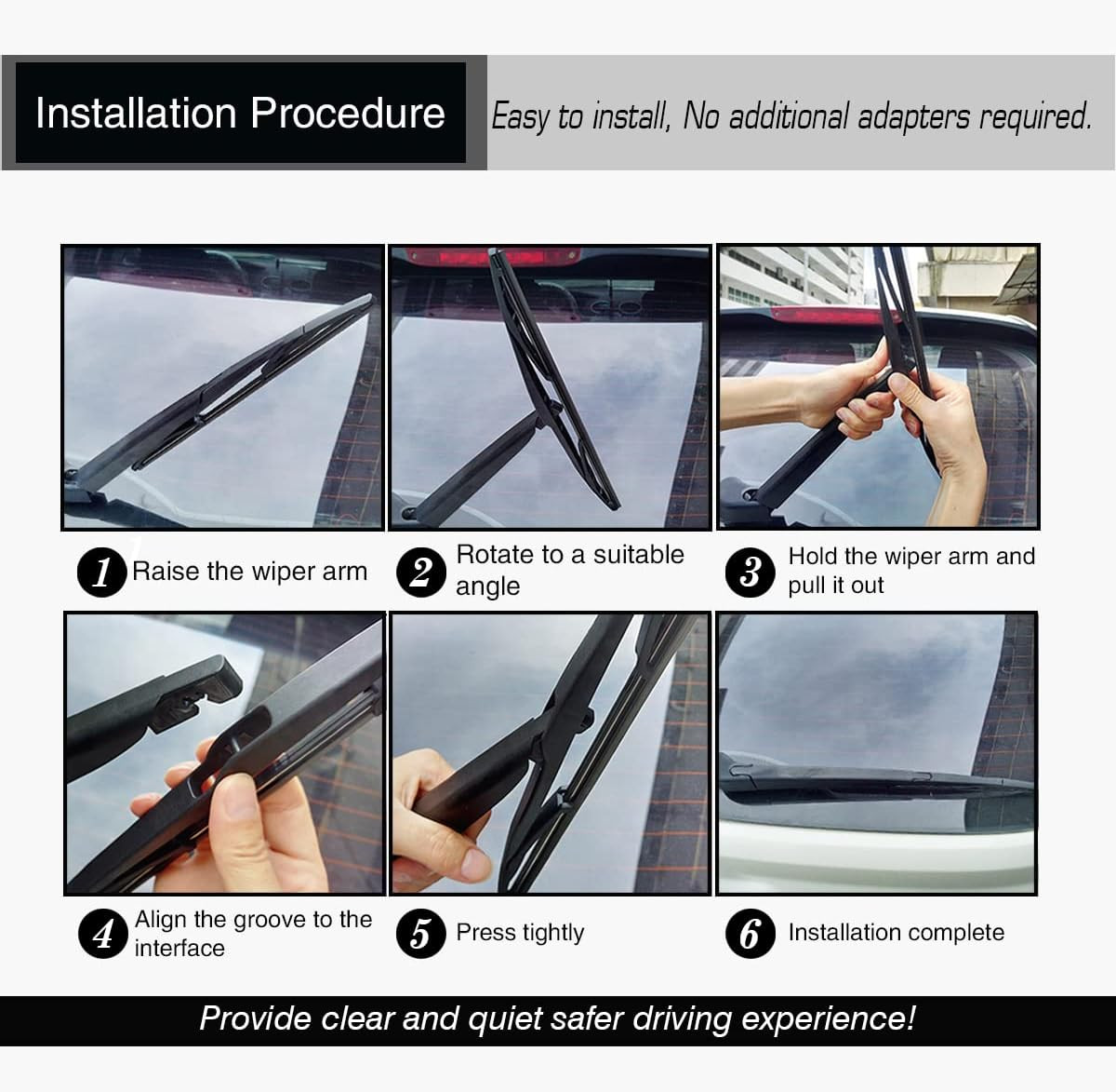 Replacement for Mazda CX-7 2007-2012 Silent Wipers – Front and Rear Windshield W