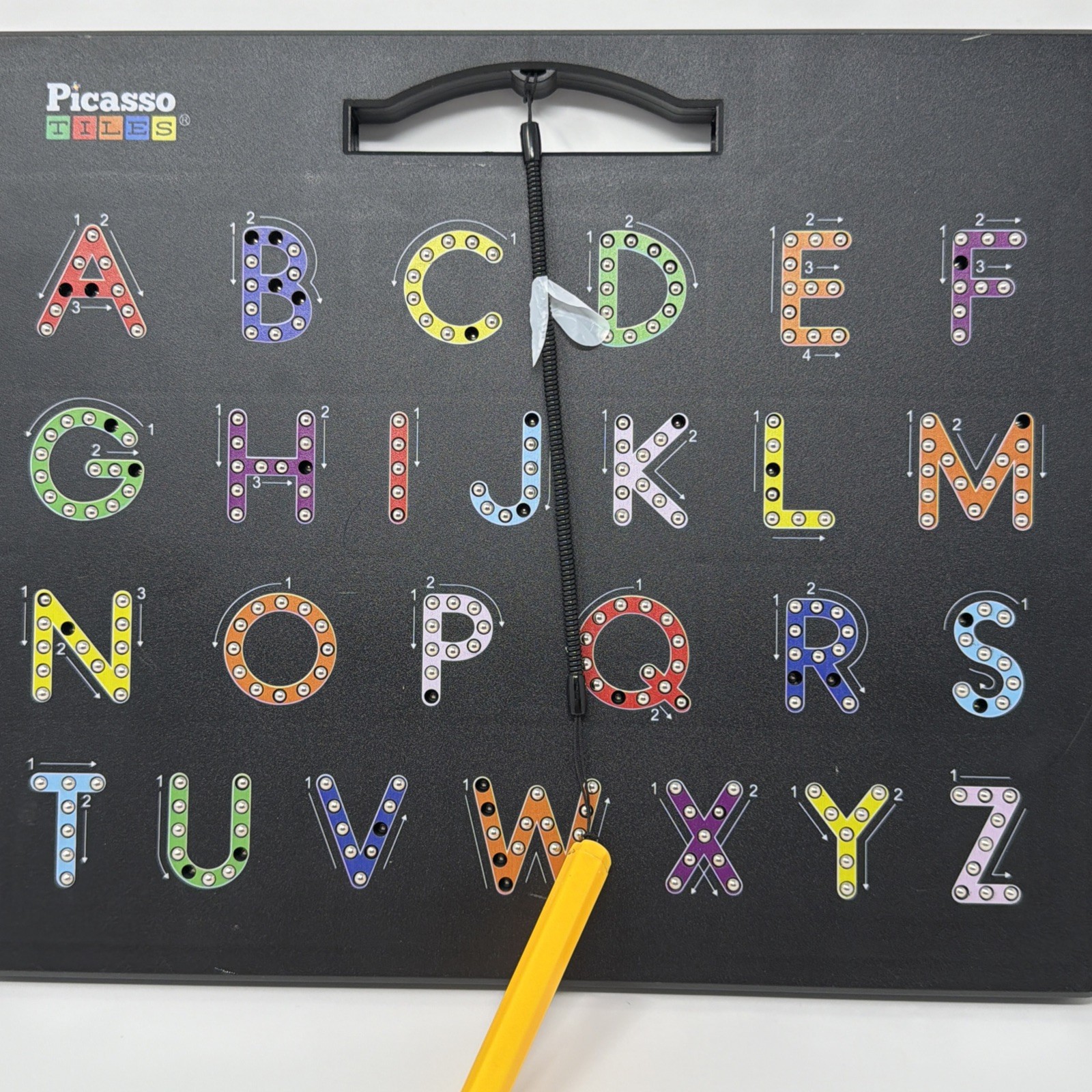 Picasso Tiles Magnetic Drawing Boards Alphabet Numbers Tracing Lot Set of 2