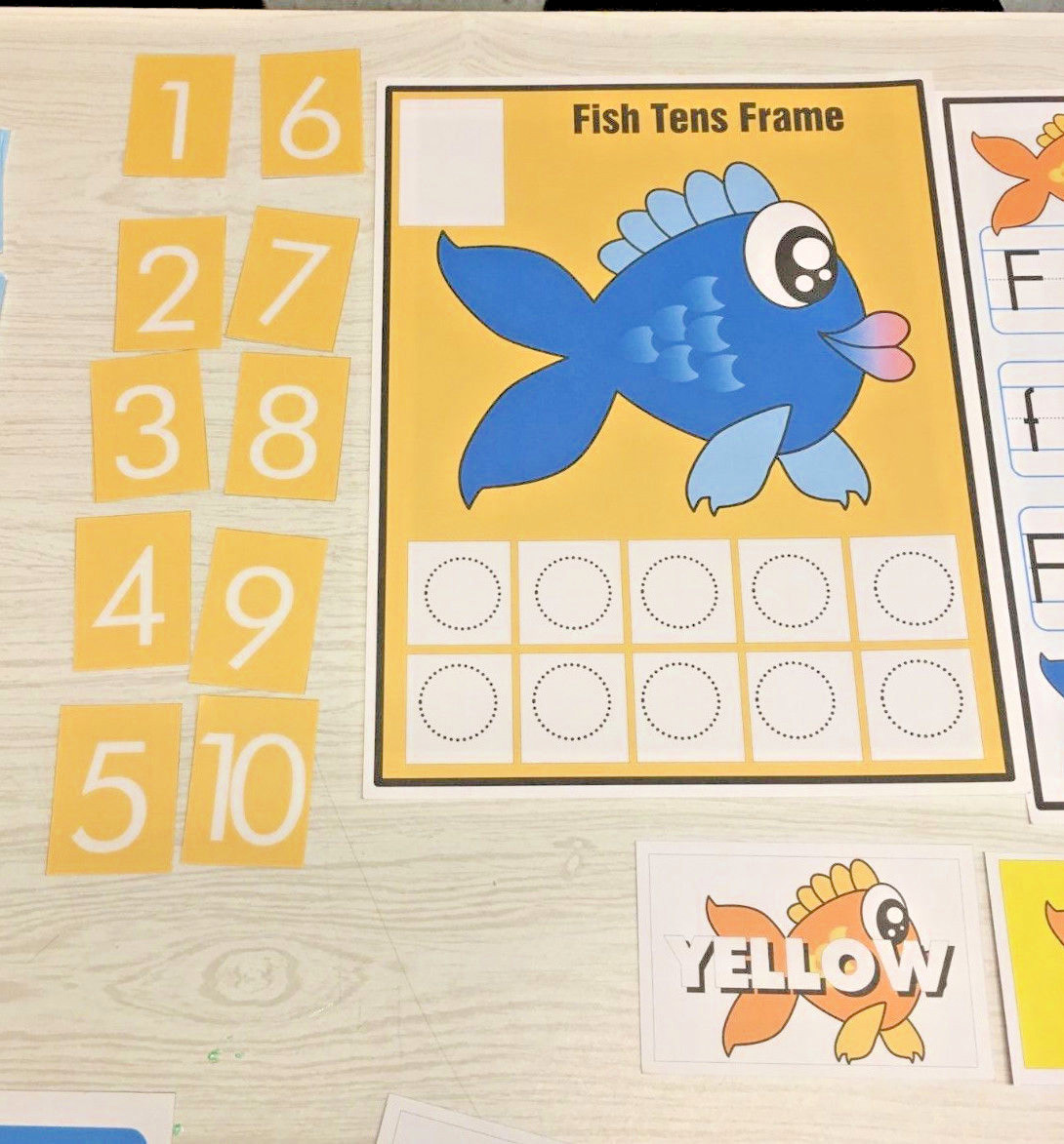 FISH -THEMED Learning Activities Package – LAMINATED – Teaching supplies