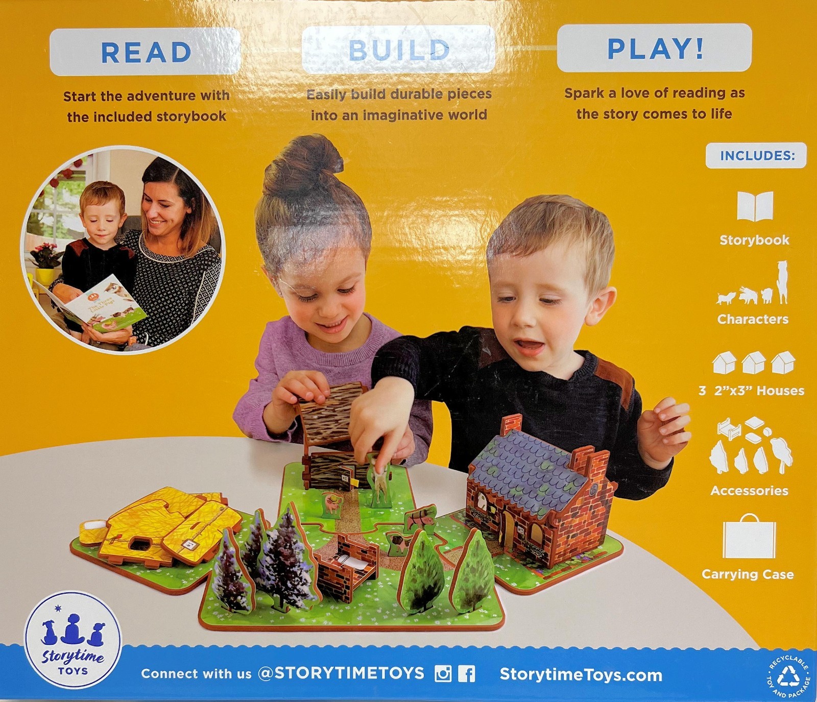 Storytime Toys- The Three Little Pigs 3D Imagination Play Set and Storybook