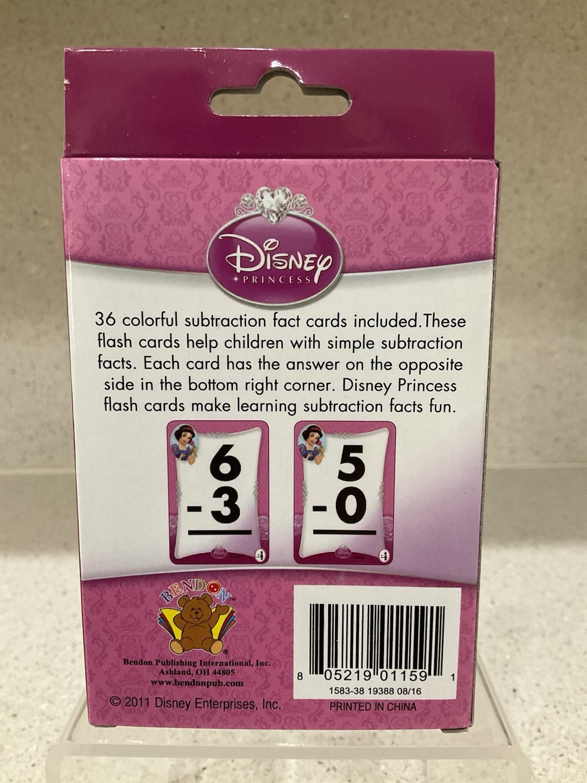 Disney Princess Subtraction Learning Game Cards Educational Flash Cards Math NEW