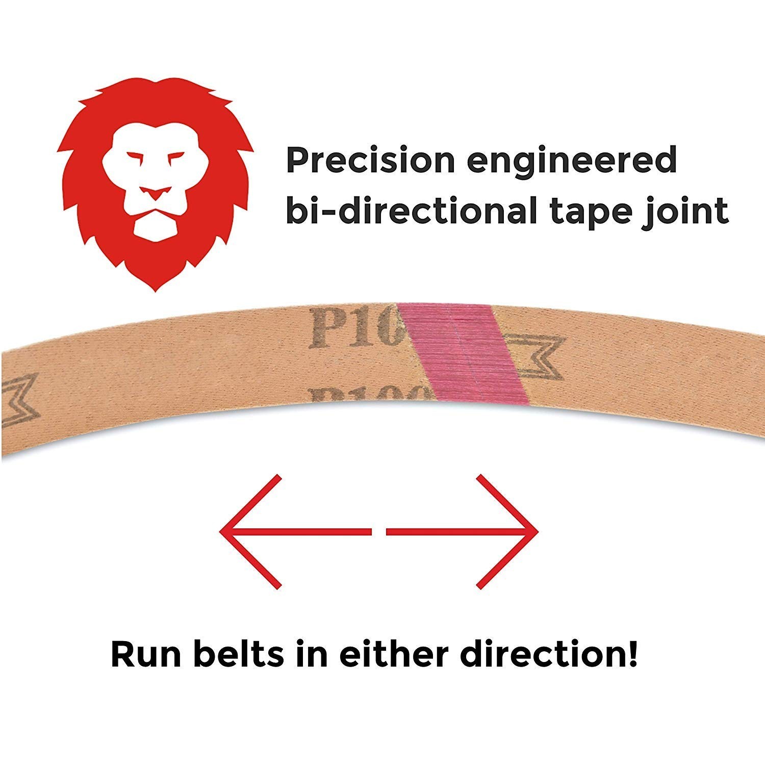 Red Label Abrasives 4 X 24 Inch 24 Grit Silicon Carbide Sanding Belts, 3 Pack