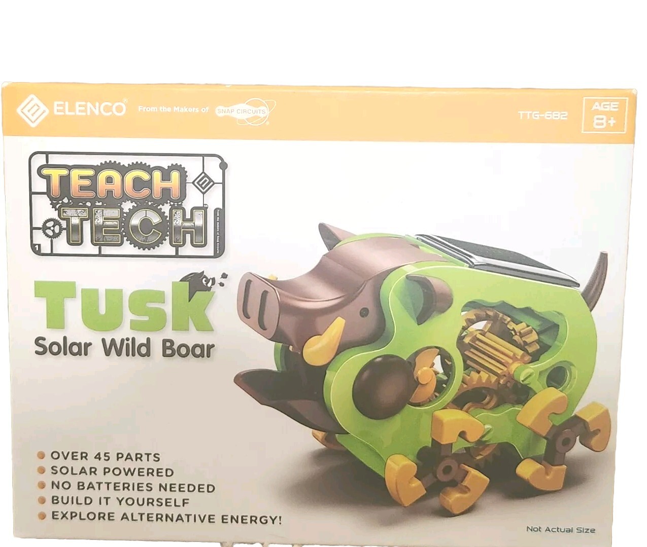 New Teach Tech Tusk Wild Boar Solar Robot Crawler STEM Building Set for Kids