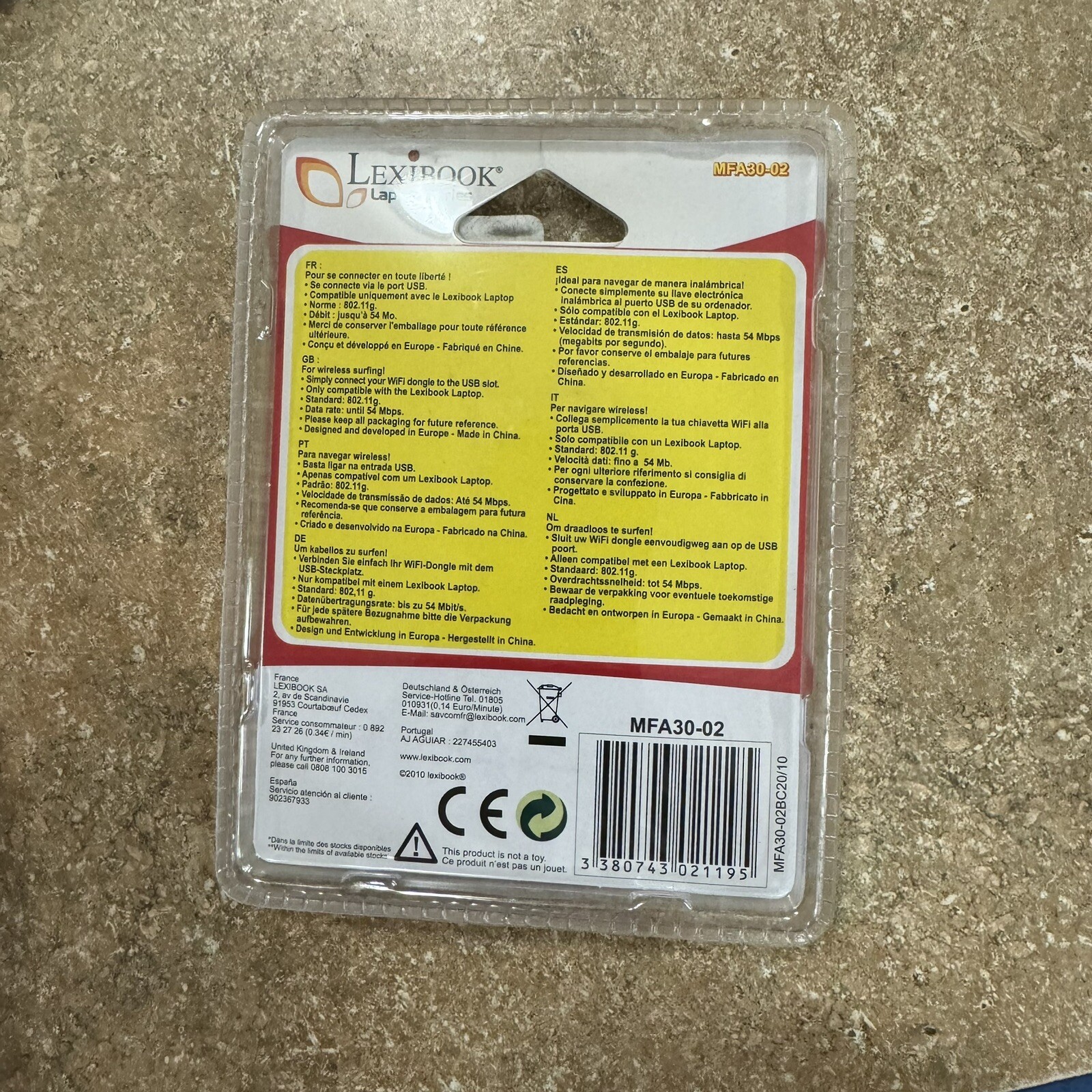 Lexibook Laptop Blue WI-FI Dongle New In Package E27